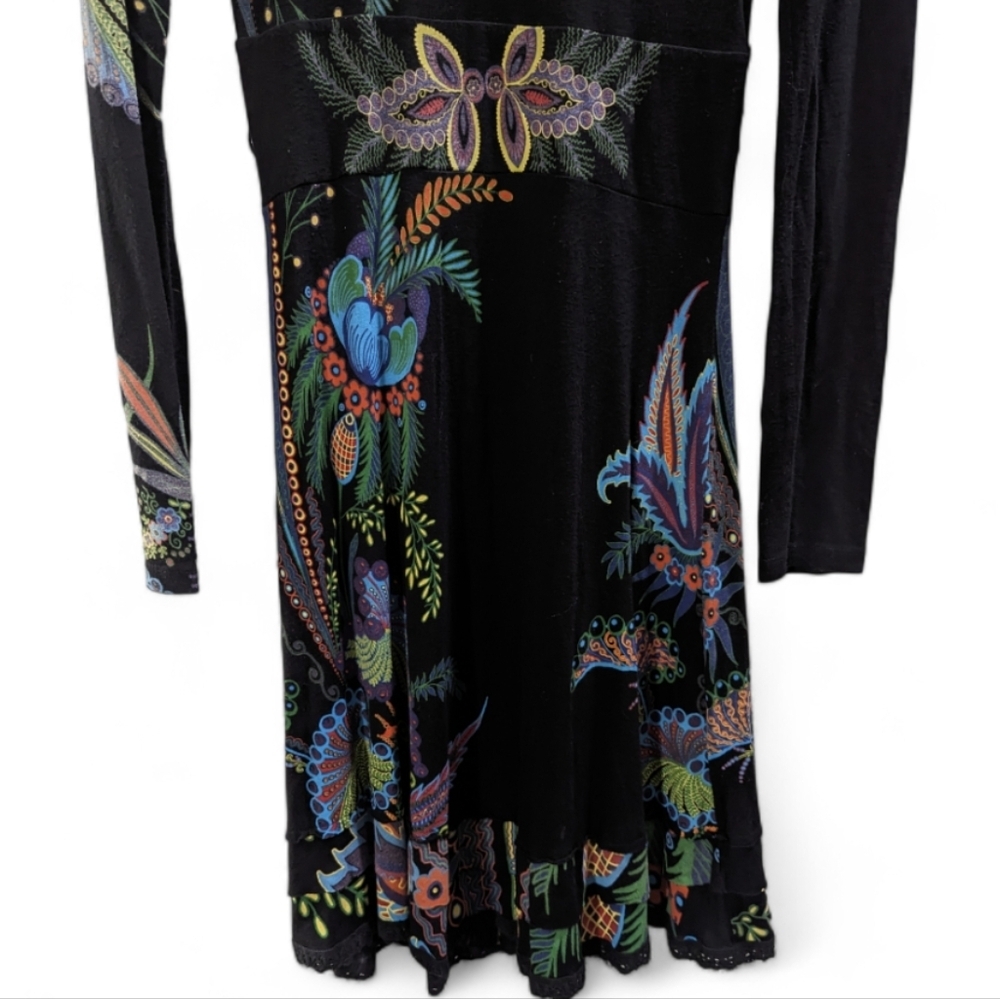 Desigual Multi Print Scoop Neck Fit & Flare Dress Vintage Y2k - Picture 7 of 12